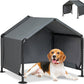 Dog Shades for Outside - Outdoor Dog Kennel for Small Dogs, 29.53”x25.59”x25.59” Outdoor Sun Rain Canopy Pet House, Waterproof Pet Canopy Shelter for Small Animals with Ground Nails
