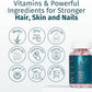 WEEM Hair Skin and Nails Gummies - Supports Healthy Hair - Vegan biotin Vitamins for Women & Men Supports Faster Hair Growth, Stronger Nails, Healthy Skin, Extra Strength (2)