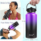 Water Bottle Insulated 32oz 40oz 64oz 128oz Straw Lid Spout Lid & 3 Lids, Leak Proof, Vacuum Insulated,Stainless Steel Water Bottle Wide Mouth for Sports, Gym or Office