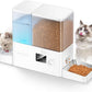 Rojeco 36Cups/8.5L Pet Automatic Cat Feeder and Gravity Water Dispenser,Stainless Steel Bowls 2-in-1 Set Large Capacity 5L Food Feeder and 3.5L Water Fountain for Cats,Pets,Small Dogs,Puppies,Kittens