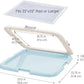IRIS USA Pee Pad Holder - For Potty Training Regular Sized Dog & Puppy Pee Pads, Secured Latches, Non-Skid Feet, Leak Protection, Fits 22"x22" Pad or Larger, Square, Blue