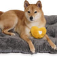 FUNNY FUZZY 35×23 Washable Dog Crate Bed,Orthopedic Cushion Mattress for Large Dogs-Fits 36 Inch Dog Crates, Reversible,Durable & Comfortable Pet Bed,L,Charcoal Grey