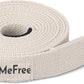 MeFree Organic Cotton Workouts Unisex Yoga Straps Belt - Exercise & Fitness for Stretching all Asanas - Strong Strap with Metal Sliding Bar Buckle