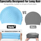 Tripsky Silicone Swim Cap,Comfortable Bathing Cap Ideal for Curly Short Medium Long Hair, Swimming Cap for Women and Men, Shower Caps Keep Hairstyle Unchanged…