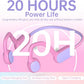Kids Headphones, Bluetooth 5.2 Air Conduction Open Ear Headphones, 85dB Volume Limiting, Stereo Sound with Mic, IPX5 Waterproof, 20H Playtime, Perfect for School and Outdoor-Pink