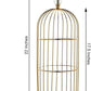 Efavormart 22" - 3 Tier Crystal Mirror Top Gold Metal Bird Cage Cupcake Cake Stand, Dessert Display for Wedding, Party, Birthday, Baby Shower Celebrations, Home Decorations