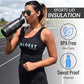 Coldest Insulated Water Bottle with Straw Lid - Stainless Steel Metal Insulated Bottle for Men & Women (Interstellar Reef Glitter, 32 oz)