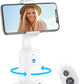 Auto Face Tracking Tripod 360° Rotating Cell Phone Photo and Video Kits Stand, No App, Camera Stand with Remote and Gesture Control, Rechargeable Smart Shooting Stand for Live Recording Tiktok (White)