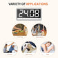 VOCOO Digital Kitchen Timer with 7.8” Extra Large Display, Magnetic, LED with 3 Brightness, 4 Alarms and 3 Volume Levels, Battery Countdown Count Up Timer for Cooking, Classroom, Home Gym (White)