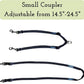 Caldwell's Pet Supply Co. Leash Coupler, Two Dog Leash Splitter to Split Leashes for Walking 2 Dogs, Tangle Free Double Dog Leashes Connector, Adjustable Attachment for Small or Medium Dogs