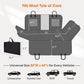 MIXJOY Back Seat Extender - Hard Bottom Dog Car Seat Cover, Waterproof & Foldable Dog Hammock for Car Travel, Grey