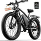 Ebike for Adults Electric, 52V 19.2Ah/32Ah, Peak 2000W/2500W E-Bike, 36/40MPH, 70 Miles/100Miles Long Range, Hydraulic Disc Brake, Off Road Snow Mountain E-Bike, 24"/26" Fat Tire Fast Electric Bicycle