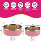 Dog Bowls, Dog Water Bowl Vacuum Insulated Stainless Steel Pet Bowl, Non-Slip, Spill-Proof, Easy to Clean, Stylish and Functional, 32 oz, Light Pink