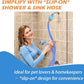 Slip-On Shower Hose Attachment with 6 Ft Hose - Faucet & Tub Faucet Adapter for Pet Bathing, Kitchen Sink, Portable Handheld Shower Head (Crystal Blue)