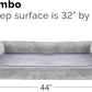 Furhaven Orthopedic Dog Bed for Large Dogs w/ Removable Bolsters & Washable Cover, For Dogs Up to 95 lbs - Faux Fur & Velvet Sofa - Smoke Gray, Jumbo/XL