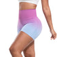 CHRLEISURE Women's 4 Packs Workout Gym Shorts, High Waisted Butt Lifting Scrunch Butt Seamless Booty Shorts