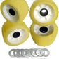 3" Width x 5" OD Boat Trailer Poly Ribbed Wobble Rollers Mounting Hole Diameter 1-1/8 inch