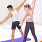 7 Rings Stretch Exercise Band, Portable Silicone Elastic Resistance Band Pilates Flexbands Yoga Stretching Strap Physical Therapy Rehab Belt, Home Gym Workout Equipment for Full Body Exercise