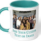 Personalized Mother's Day Coffee Mug, Custom Mum Photo Text 11 Oz Ceramic Mug, Customized Mom Gift Idea Picture Name Cup, Taza Cafe Personalizadas Fotos, Cute Gifts Mom Women Dad Men, Teal