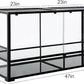 REPTIZOO 88 Gallon Large Reptile Terrarium 48" x 18" x 24" Knock-Down Glass Reptile Tank with Double Hinge Door & Screen Ventilation, Supporting Used as 2 Separate Habitats Easy Assembly