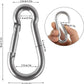MIVIDE 20 Pack M8 x 3-1/8 inch Carabiner Clips Spring Snap Hook, 304 Stainless Steel Heavy Duty Snap Hooks Carabiner Quick Link Clip for Camping Hiking Traveling Outdoor Swing Gym, 500Lbs Capacity