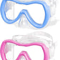 Aegend Kids Swim Mask Goggles, Tempered Glass 180° HD Wide View with Nose Cover