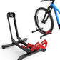 Bike Floor Stand, Portable Bike Storage for Garage - up to 3.5" Tire Wide, MTB & Road Bicycle Floor Stand, Front and Rear Wheel Parking Rack Fit for 26"-29" Bikes