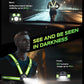 500LM High-Visibility Running Lights for Runners with 7 Modes, Adjustable 45° Beam, 360° Reflective Vest & IPX4 Waterproof Running Vest for Night Walking/Cycling/Jogging, 3.5-20Hrs Runtime