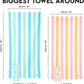 Dock & Bay Beach Towel - Quick Dry, Sand Free - Compact, Lightweight - 100% Recycled - Includes Bag - Summer - Unicorn Waves - Large (160x90cm, 63x35)