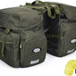 Dreamoon 50L Bike Panniers, Waterproof Bicycle Commuting Bag Saddle Bags with Rain Cover, Bike Rear Seat Bag Carrier with Reflective Trim, Cycling Organizer for Width Less Than 6.3 inches Rack (Green)