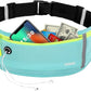 USHAKE Slim Running Belt, Workout Fanny Pack for Men Women,Exercise Waist Pack for Apple iPhone Holder, Runner Belt for Running Walking Cycling Camping Gym Mint blue
