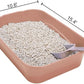 Kitty Litter Box Starter Kit - Small Cat Litter Pan Without Lid, Litter Mat, Scoop and Bowl for Kitten Within 3 Months (PinkScoop Set)
