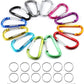 STURME 12pcs Carabiner Clip 3" Small Durable Carabiner Keychain Carabeaner Hooks