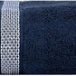 CASA COPENHAGEN Solitaire Towels, 4 Pieces Bath Towel Set- Navy, 600 GSM Designed in Denmark Made of Soft Egyptian Cotton for Bathroom, Kitchen & Shower