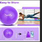 9 Inch Mini Exercise Ball for Pilates, Yoga, and Core Training, Small Exercise Ball with Pump, Guide for Physical Therapy, Balance, Stability, and Stretching, Ideal for Home land Office Fitness