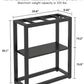 10-20 Gallon Fish Tank Stand with Storage Shelf, Aquarium Stand Measuring 24.8" W x 9.5" D x 30.1" H with Hooks,Heavy Duty Metal Turtle Reptile Tank Stand, Easy Assemble