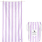Dock & Bay Beach Towel - Quick Dry, Sand Free - Compact, Lightweight - 100% Recycled - Includes Bag - Cabana Light - Lombok Lilac - Large (160x90cm, 63x35)