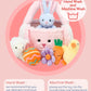 7 Piece Plush Stuffed Animals Playset Toys with Rabbit, Chick, Lamb, Carrot, Egg, Flower, Furry Bag, Soft Basket Set Toys for Girls Kids Ages 3+, Birthday Christmas Valentines Easter Party Favors