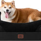EHEYCIGA Memory Foam Dog Bed for Large Sized, Orthopedic Dog Sofa with Sides and Waterproof Liner, Washable Bolster Pet Couch with Removable Cover, 36x27x7 Inch, Black