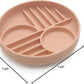 The Slowdown Bowl Silicone Slow Feeder for Dogs & Puppies, Slow Eating Modern Lick Mat Design Reduces Gulping, Fits 2 Cups 7.5” Across x 1.5” Tall, Mealtime Challenge, Medium-Blush