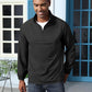 Aulemen Men's Casual Quarter Zip Pullover-Athletic Windbreaker Lightweight Jackets Hiking Golf for Men Mock Neck with Pockets