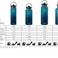 Oceania Flask 40oz Stainless Steel Sports Water Bottle | Leakproof, Hydro BPA-Free, Insulated with 3 Modern Lids, 3 Straws & 2 Straw Cleaning Brushes | Simple Camping & Hiking Bottle