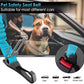 SlowTon Dog Seat Belt, Adjustable Dog Safety Belt Leash, 2 in 1 Latch Bar Attachment Dogs Car Seatbelt with Elastic Nylon Bungee Buffer, Reflective Nylon Belt Tether (TB,35.5in)
