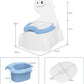 Potty Seat Baby Training Chair Boys Girls Toddler Dinosaur Comfortable children 1-5 years old Baby toilet Animal seat with lid back potty trainer (indigo)