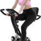 BARWING Stationary Exercise Bike for Home Workout, 5 IN 1 Foldable Indoor Cycling Bike for Seniors, 350LB Capacity, 16-Level Magnetic Resistance, Seat Backrest Adjustments