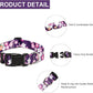 Mercano Adjustable Dog Collar - Special Design Patterns, Soft Nylon Comfortable Sturdy Pet Collar for Small Medium Large Dogs (L, Floral Pink)
