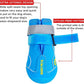 QUMY Dog Shoes for Large Dogs, Medium Dog Boots & Paw Protectors for Winter Snowy Day, Summer Hot Pavement, Waterproof in Rainy Weather, Outdoor Walking, Indoor Hardfloors Anti Slip Sole Blue 4