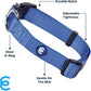 Blueberry Pet Essentials Matching Large Dog Collar | Adjustable Classic Solid Color Nylon Dog Collars for Large Dogs | Marinara Blue Dog Collar for Large Dogs