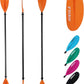 Kayak Paddle Aluminum Shaft Paddle with Nylon Blades, Floating Adjustable Kayaking Oars, 3 Piece, 220-240cm/86-94 Inches,Black/Rose/Teal/Black/Orange/Grey