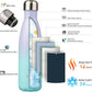 Insulated Water Bottles,17 oz Double Wall Stainless Steel Vacumm Metal Flask for Sports Travel,Lavender Green